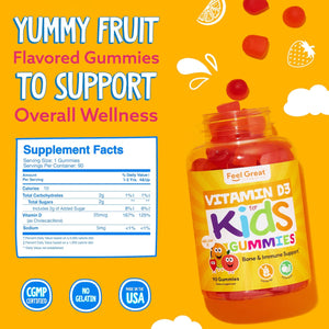Kids Vitamin D3 Gummies Gummies feelgreat365 