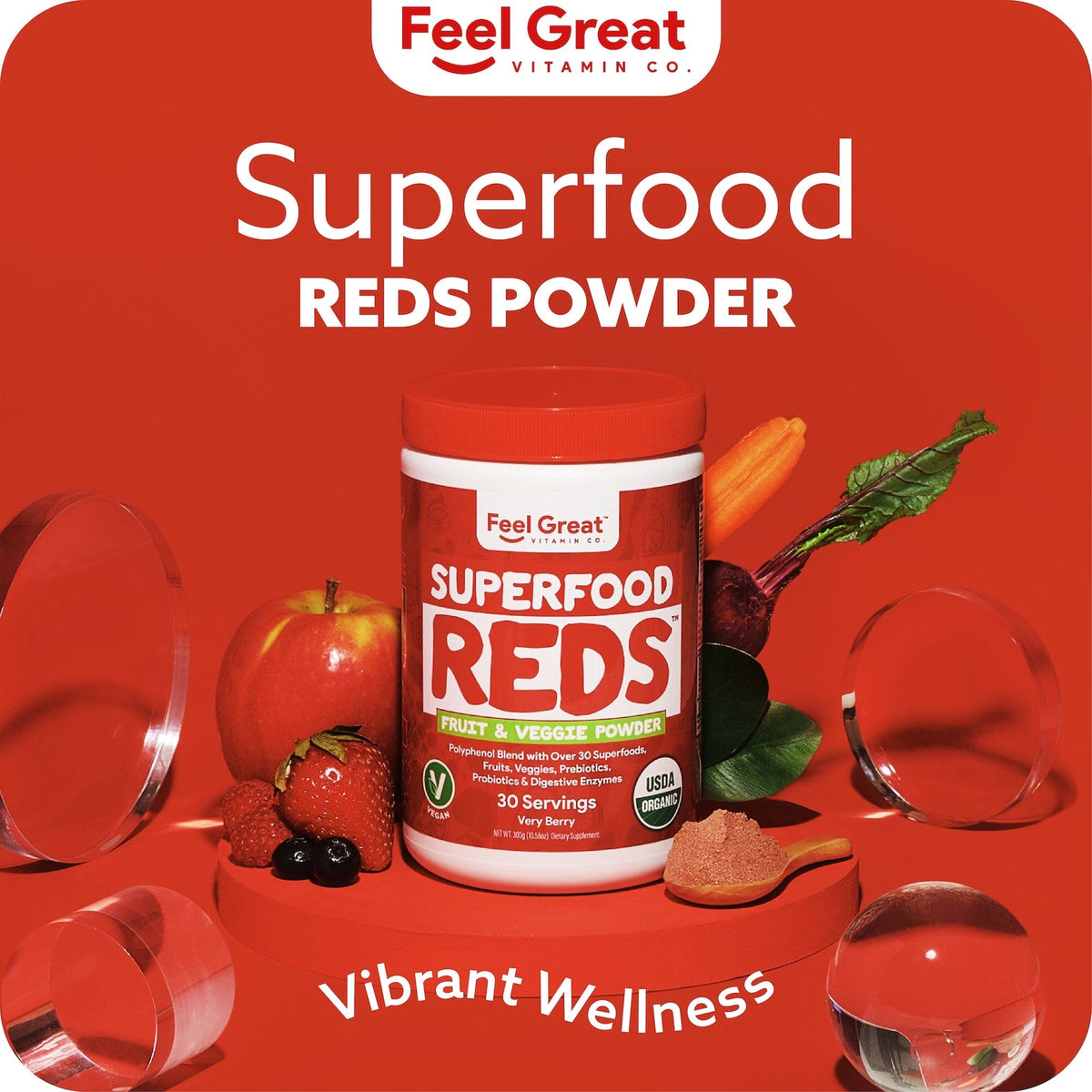 USDA Organic Superfood Reds - Berry – Feel Great 365, LLC