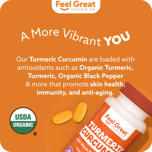 Organic Turmeric Curcumin with BioPerine Tablets OnDemand 