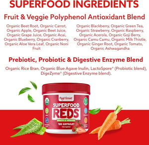 USDA Organic Superfood Reds Capsules Superfoods Feel Great 365, LLC 