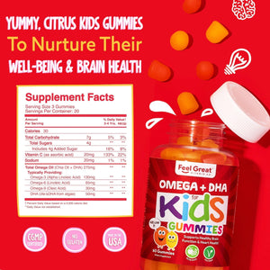 4 Pack Kids Omega DHA Gummy Vitamins Kids Neato 