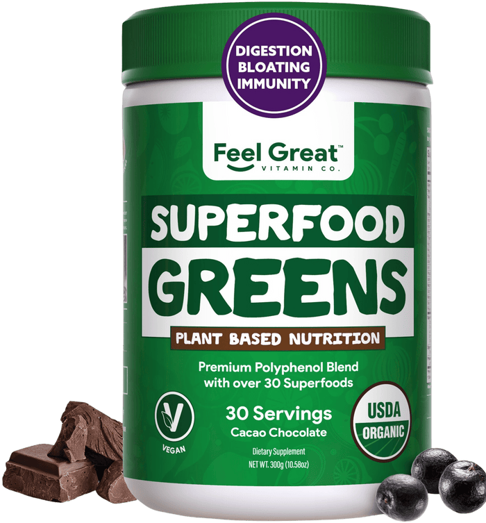 Superfood Greens - Chocolate - Blended Vitamin & Mineral Powder
