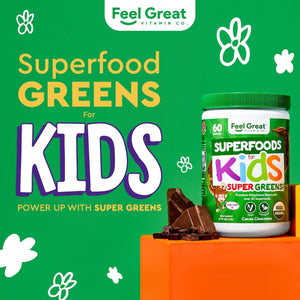 USDA Organic Kids Superfood Chocolate Greens Superfoods feelgreat365 